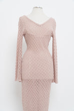 Load image into Gallery viewer, Moden x Blush Mesh Knit Low-Back Maxi Dress (S, M)