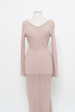 Load image into Gallery viewer, Moden x Blush Mesh Knit Low-Back Maxi Dress (S, M)