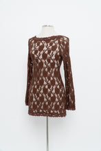 Load image into Gallery viewer, Vintage x LA VIE EN ROSE Brown Lace Long Leeve Dress (S-L)