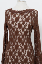 Load image into Gallery viewer, Vintage x LA VIE EN ROSE Brown Lace Long Leeve Dress (S-L)