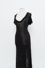 Load image into Gallery viewer, FREE PEOPLE x Black Sheer Knit Maxi Dress (S, M)