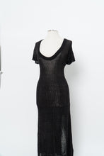 Load image into Gallery viewer, FREE PEOPLE x Black Sheer Knit Maxi Dress (S, M)