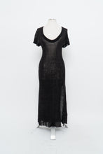 Load image into Gallery viewer, FREE PEOPLE x Black Sheer Knit Maxi Dress (S, M)