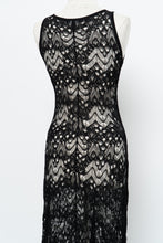 Load image into Gallery viewer, EILEEN FISHER x Black Mesh Knit Midi Dress (XS-M)