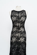 Load image into Gallery viewer, EILEEN FISHER x Black Mesh Knit Midi Dress (XS-M)