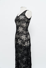 Load image into Gallery viewer, EILEEN FISHER x Black Mesh Knit Midi Dress (XS-M)