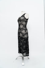 Load image into Gallery viewer, EILEEN FISHER x Black Mesh Knit Midi Dress (XS-M)