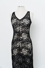 Load image into Gallery viewer, EILEEN FISHER x Black Mesh Knit Midi Dress (XS-M)
