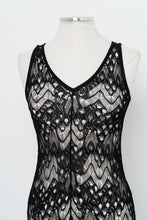 Load image into Gallery viewer, EILEEN FISHER x Black Mesh Knit Midi Dress (XS-M)