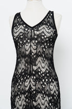 Load image into Gallery viewer, EILEEN FISHER x Black Mesh Knit Midi Dress (XS-M)