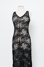 Load image into Gallery viewer, EILEEN FISHER x Black Mesh Knit Midi Dress (XS-M)