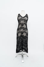 Load image into Gallery viewer, EILEEN FISHER x Black Mesh Knit Midi Dress (XS-M)