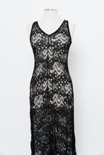Load image into Gallery viewer, EILEEN FISHER x Black Mesh Knit Midi Dress (XS-M)