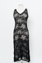 Load image into Gallery viewer, EILEEN FISHER x Black Mesh Knit Midi Dress (XS-M)