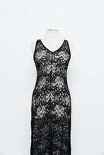Load image into Gallery viewer, EILEEN FISHER x Black Mesh Knit Midi Dress (XS-M)