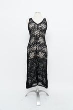 Load image into Gallery viewer, EILEEN FISHER x Black Mesh Knit Midi Dress (XS-M)