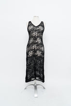 Load image into Gallery viewer, EILEEN FISHER x Black Mesh Knit Midi Dress (XS-M)