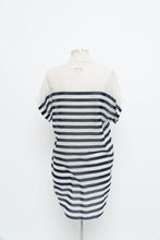 Load image into Gallery viewer, Vintage x J CREW White Navy Striped Light Cotton Coverup (XS-M)