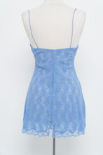 Load image into Gallery viewer, Vintage x Perwinkle Lace Mini Slip Dress (M)