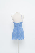 Load image into Gallery viewer, Vintage x Perwinkle Lace Mini Slip Dress (M)