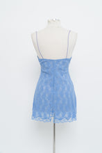 Load image into Gallery viewer, Vintage x Perwinkle Lace Mini Slip Dress (M)