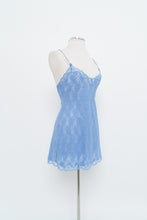 Load image into Gallery viewer, Vintage x Perwinkle Lace Mini Slip Dress (M)