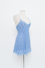 Load image into Gallery viewer, Vintage x Perwinkle Lace Mini Slip Dress (M)