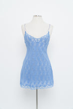 Load image into Gallery viewer, Vintage x Perwinkle Lace Mini Slip Dress (M)