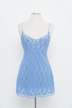 Load image into Gallery viewer, Vintage x Perwinkle Lace Mini Slip Dress (M)