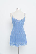 Load image into Gallery viewer, Vintage x Perwinkle Lace Mini Slip Dress (M)