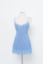Load image into Gallery viewer, Vintage x Perwinkle Lace Mini Slip Dress (M)
