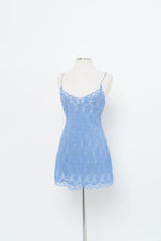 Load image into Gallery viewer, Vintage x Perwinkle Lace Mini Slip Dress (M)