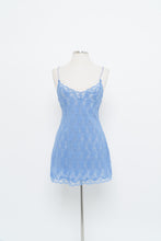 Load image into Gallery viewer, Vintage x Perwinkle Lace Mini Slip Dress (M)