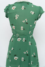 Load image into Gallery viewer, REFORMATION x Green Floral Mini Wrap Dress (XS, S)
