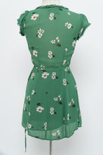 Load image into Gallery viewer, REFORMATION x Green Floral Mini Wrap Dress (XS, S)