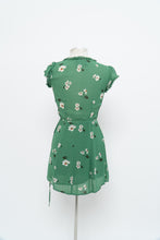 Load image into Gallery viewer, REFORMATION x Green Floral Mini Wrap Dress (XS, S)