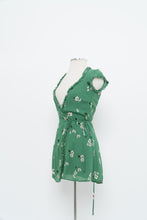 Load image into Gallery viewer, REFORMATION x Green Floral Mini Wrap Dress (XS, S)