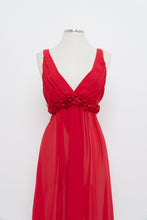 Load image into Gallery viewer, Vintage x Red Rose Back Tie Sheer Top/Dress (M, L)