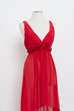 Load image into Gallery viewer, Vintage x Red Rose Back Tie Sheer Top/Dress (M, L)