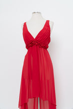 Load image into Gallery viewer, Vintage x Red Rose Back Tie Sheer Top/Dress (M, L)