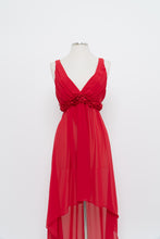 Load image into Gallery viewer, Vintage x Red Rose Back Tie Sheer Top/Dress (M, L)
