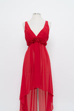 Load image into Gallery viewer, Vintage x Red Rose Back Tie Sheer Top/Dress (M, L)