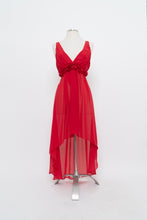 Load image into Gallery viewer, Vintage x Red Rose Back Tie Sheer Top/Dress (M, L)