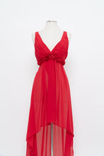 Load image into Gallery viewer, Vintage x Red Rose Back Tie Sheer Top/Dress (M, L)
