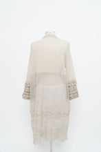 Load image into Gallery viewer, Vintage x Made in Italy x Light Grey Knit, Lace Shawl (XS-L)