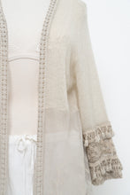 Load image into Gallery viewer, Vintage x Made in Italy x Light Grey Knit, Lace Shawl (XS-L)