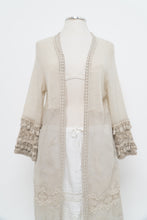 Load image into Gallery viewer, Vintage x Made in Italy x Light Grey Knit, Lace Shawl (XS-L)