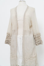 Load image into Gallery viewer, Vintage x Made in Italy x Light Grey Knit, Lace Shawl (XS-L)