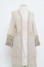 Load image into Gallery viewer, Vintage x Made in Italy x Light Grey Knit, Lace Shawl (XS-L)