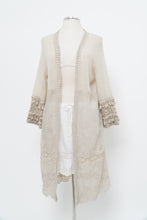 Load image into Gallery viewer, Vintage x Made in Italy x Light Grey Knit, Lace Shawl (XS-L)